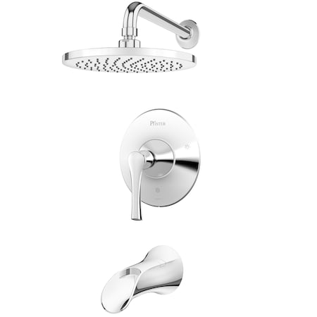 Pfister Tub and Shower Trim, 3, Wall, Polished Chrome LG89-8RHC
